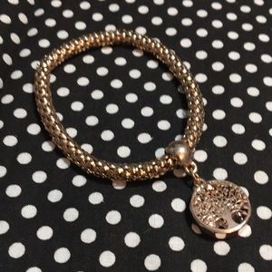 TREE OF LIFE charm bracelet w/ Austrian Crystals